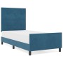 Estructura de Cama Azul Oscuro 100x200 cm Terciopelo by , Beds and slatted bases - Ref: Foro24-3344925, Price: 139,40 €, Disc...