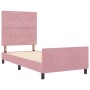 Estructura de Cama Rosa 100x200 cm Terciopelo de , Camas y somieres - Ref: Foro24-3344926, Precio: 149,00 €, Descuento: %
