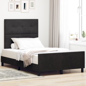 Marco de Cama Negro 120x190 cm Terciopelo by , Beds and slatted bases - Ref: Foro24-3344929, Price: 171,05 €, Discount: %