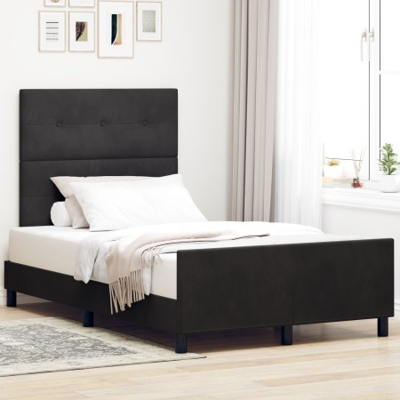 Marco de Cama Negro 120x190 cm Terciopelo de , Camas y somieres - Ref: Foro24-3344929, Precio: 170,95 €, Descuento: %