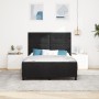 Cama Negra 140x190 cm de Terciopelo de , Camas y somieres - Ref: Foro24-3344941, Precio: 215,49 €, Descuento: %