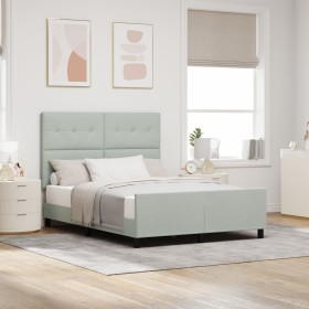 Estructura de Cama Gris Claro 140x200 cm Terciopelo von , Betten und Lattenroste - Ref: Foro24-3344945, Preis: 222,47 €, Raba...