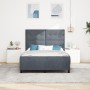 Estructura de Cama Gris Oscuro 140x200 cm Terciopelo de , Camas y somieres - Ref: Foro24-3344946, Precio: 217,41 €, Descuento: %