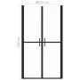 Transparente Duschtür (88-91)x190 cm von vidaXL, Duschtüren - Ref: Foro24-150828, Preis: 211,76 €, Rabatt: %
