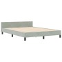 Cama Gris Claro 160x200 cm Terciopelo by , Beds and slatted bases - Ref: Foro24-3344951, Price: 216,23 €, Discount: %