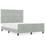 Cama Gris Claro 160x200 cm Terciopelo by , Beds and slatted bases - Ref: Foro24-3344951, Price: 216,23 €, Discount: %