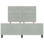 Cama Gris Claro 160x200 cm Terciopelo by , Beds and slatted bases - Ref: Foro24-3344951, Price: 216,23 €, Discount: %