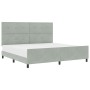Estructura de cama Gris Claro 200x200 cm Terciopelo de , Camas y somieres - Ref: Foro24-3344963, Precio: 254,38 €, Descuento: %