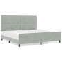 Estructura de cama Gris Claro 200x200 cm Terciopelo de , Camas y somieres - Ref: Foro24-3344963, Precio: 254,38 €, Descuento: %