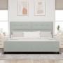 Estructura de cama Gris Claro 200x200 cm Terciopelo de , Camas y somieres - Ref: Foro24-3344963, Precio: 254,38 €, Descuento: %