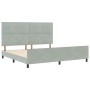 Estructura de cama Gris Claro 200x200 cm Terciopelo de , Camas y somieres - Ref: Foro24-3344963, Precio: 254,38 €, Descuento: %