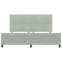 Estructura de cama Gris Claro 200x200 cm Terciopelo de , Camas y somieres - Ref: Foro24-3344963, Precio: 254,38 €, Descuento: %
