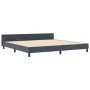 Estructura de Cama Gris Oscuro 200x200 cm Terciopelo de , Camas y somieres - Ref: Foro24-3344964, Precio: 253,80 €, Descuento: %