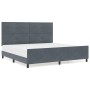 Estructura de Cama Gris Oscuro 200x200 cm Terciopelo de , Camas y somieres - Ref: Foro24-3344964, Precio: 253,80 €, Descuento: %
