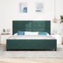 Estructura de cama Verde Oscuro 200x200 cm Terciopelo de , Camas y somieres - Ref: Foro24-3344966, Precio: 251,61 €, Descuent...