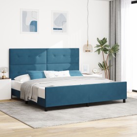 Cama Azul Oscuro 200x200 cm Terciopelo von , Betten und Lattenroste - Ref: Foro24-3344967, Preis: 275,48 €, Rabatt: %