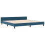 Cama Azul Oscuro 200x200 cm Terciopelo by , Beds and slatted bases - Ref: Foro24-3344967, Price: 255,93 €, Discount: %