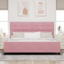 Estructura de Cama Rosa 200x200 cm Terciopelo de , Camas y somieres - Ref: Foro24-3344968, Precio: 235,26 €, Descuento: %