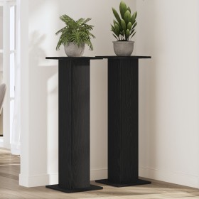 Soporte para plantas 2 piezas Negro Roble 30x30x95 cm Madera elaborada von , Topfständer - Ref: Foro24-3345110, Preis: 79,22 ...