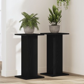 Soportes para altavoces 2 pcs Roble Negro 30x30x60 cm Madera elaborada von , Kleiderschränke - Ref: Foro24-3345112, Preis: 58...