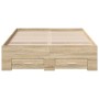 Estructura de cama sin colchón con cajones Doble de madera engineered von , Betten und Lattenroste - Ref: Foro24-3345114, Pre...