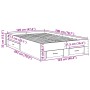 Estructura de cama sin colchón con cajones Doble de madera engineered von , Betten und Lattenroste - Ref: Foro24-3345114, Pre...