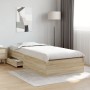 Estructura de Cama Sonoma Roble 90x190 cm Madera Elaborada by , Beds and slatted bases - Ref: Foro24-3345122, Price: 135,57 €...