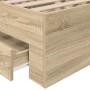 Estructura de Cama Sonoma Roble 90x190 cm Madera Elaborada by , Beds and slatted bases - Ref: Foro24-3345122, Price: 135,57 €...
