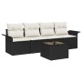 Juego de sofá de jardín de 5 piezas con cojines Negro Poliratán by , Outdoor sofas - Ref: Foro24-3345227, Price: 314,55 €, Di...