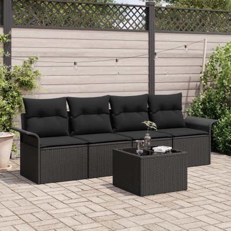 Juego de Sofás de Jardín de 5 Piezas con Cojines Ratán Negro von , Outdoor-Sofas - Ref: Foro24-3345233, Preis: 316,55 €, Raba...