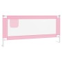 Barandilla de seguridad cama de niño rosa tela 200x25 cm de vidaXL, Barandillas de seguridad - Ref: Foro24-10206, Precio: 37,...