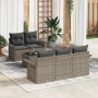 Conjunto de Sofás de Jardín Set de 6 Gris Rattan, Poliéster von , Outdoor-Sofas - Ref: Foro24-3345239, Preis: 443,21 €, Rabat...