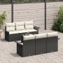 Conjunto de sofá de jardín de 7 piezas con cojines Negro Poliratán by , Outdoor sofas - Ref: Foro24-3345247, Price: 485,08 €,...