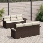 Conjunto de Sofá de Jardín de 7 Piezas con Cojines Marrón Poliratán von , Outdoor-Sofas - Ref: Foro24-3345248, Preis: 509,77 ...