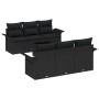Conjunto de Sofá de Jardín de 7 Piezas con Cojines Negro Ratán Polimérico von , Outdoor-Sofas - Ref: Foro24-3345253, Preis: 4...