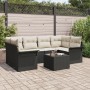 Juego de Sofá de Jardín de 7 Piezas con Cojines en Negro Poliratán von , Outdoor-Sofas - Ref: Foro24-3345257, Preis: 445,09 €...