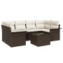 Conjunto de Sofá de Jardín de 7 Piezas con Cojines en Marrón de Poliratán von , Outdoor-Sofas - Ref: Foro24-3345258, Preis: 4...