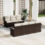 Juego de Sofás de Jardín de 8 Piezas con Cojines Marrón Rattan Sintético by , Outdoor sofas - Ref: Foro24-3345268, Price: 534...