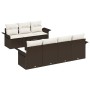 Juego de Sofás de Jardín de 8 Piezas con Cojines Marrón Rattan Sintético by , Outdoor sofas - Ref: Foro24-3345268, Price: 534...