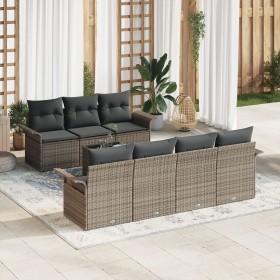Juego de Sofá de Jardín de 8 Piezas con Cojines Gris Poliratán by , Outdoor sofas - Ref: Foro24-3345269, Price: 532,97 €, Dis...