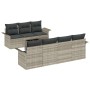Conjunto de Sofás de Jardín de 8 Piezas con Cojines Gris Claro Poliratán by , Outdoor sofas - Ref: Foro24-3345272, Price: 538...
