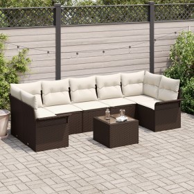 Juego de Sofá de Jardín de 8 Piezas con Cojines Marrón de Ratán von , Outdoor-Sofas - Ref: Foro24-3345278, Preis: 563,32 €, R...