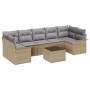 Conjunto de sofá de jardín de 8 piezas con cojines Beige Ratán Poli by , Outdoor sofas - Ref: Foro24-3345280, Price: 545,13 €...