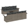 Juego de Sofás de Jardín Set de 7 Gris Ratán, Poliéster by , Outdoor sofas - Ref: Foro24-3345289, Price: 599,86 €, Discount: %