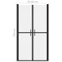 Puerta de ducha ESG esmerilado (83-86)x190 cm de vidaXL, Puertas de ducha - Ref: Foro24-150841, Precio: 186,64 €, Descuento: %