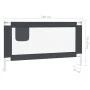 Sicherheitsgeländer Kinderbett dunkelgrau Stoff 150x25 cm von vidaXL, Sicherheitsgeländer - Ref: Foro24-10229, Preis: 36,66 €...