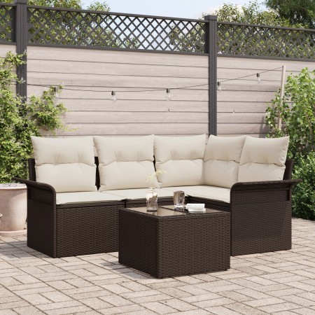 Juego de Sofá de Jardín de 4 Piezas con Cojines de Ratán Poliratán Gris by , Outdoor sofas - Ref: Foro24-3345348, Price: 353,...