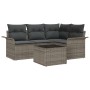 Conjunto de Sofá de Jardín de 4 Piezas con Cojines Ratán Poliéster Negro by , Outdoor sofas - Ref: Foro24-3345349, Price: 339...