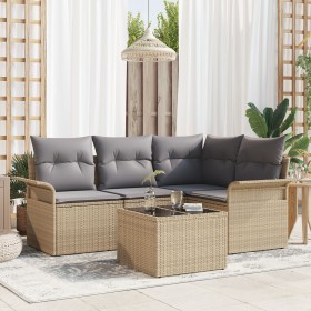 Juego de Sofás de Jardín de 5 Piezas con Cojines Ratan Negro by , Outdoor sofas - Ref: Foro24-3345350, Price: 354,99 €, Disco...