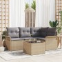Juego de Sofás de Jardín de 5 Piezas con Cojines Ratan Negro by , Outdoor sofas - Ref: Foro24-3345350, Price: 354,99 €, Disco...